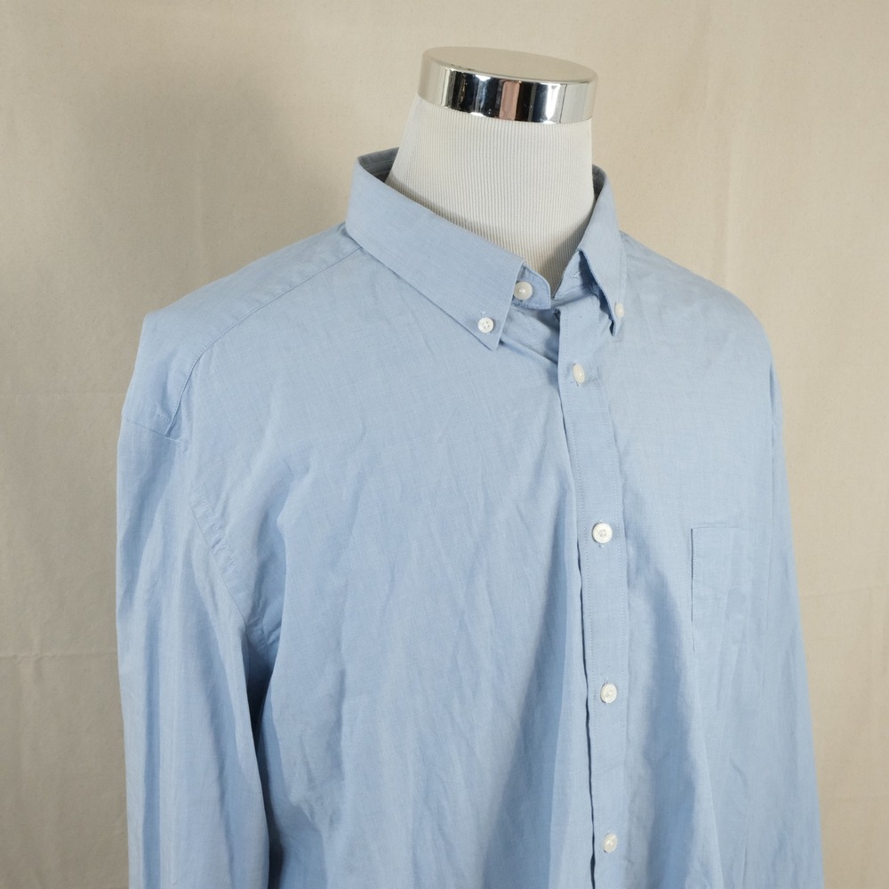 UNTUCKit 3XL Regular Fit Button Down Shirt Light Blue 100% Cotton Casual Mens